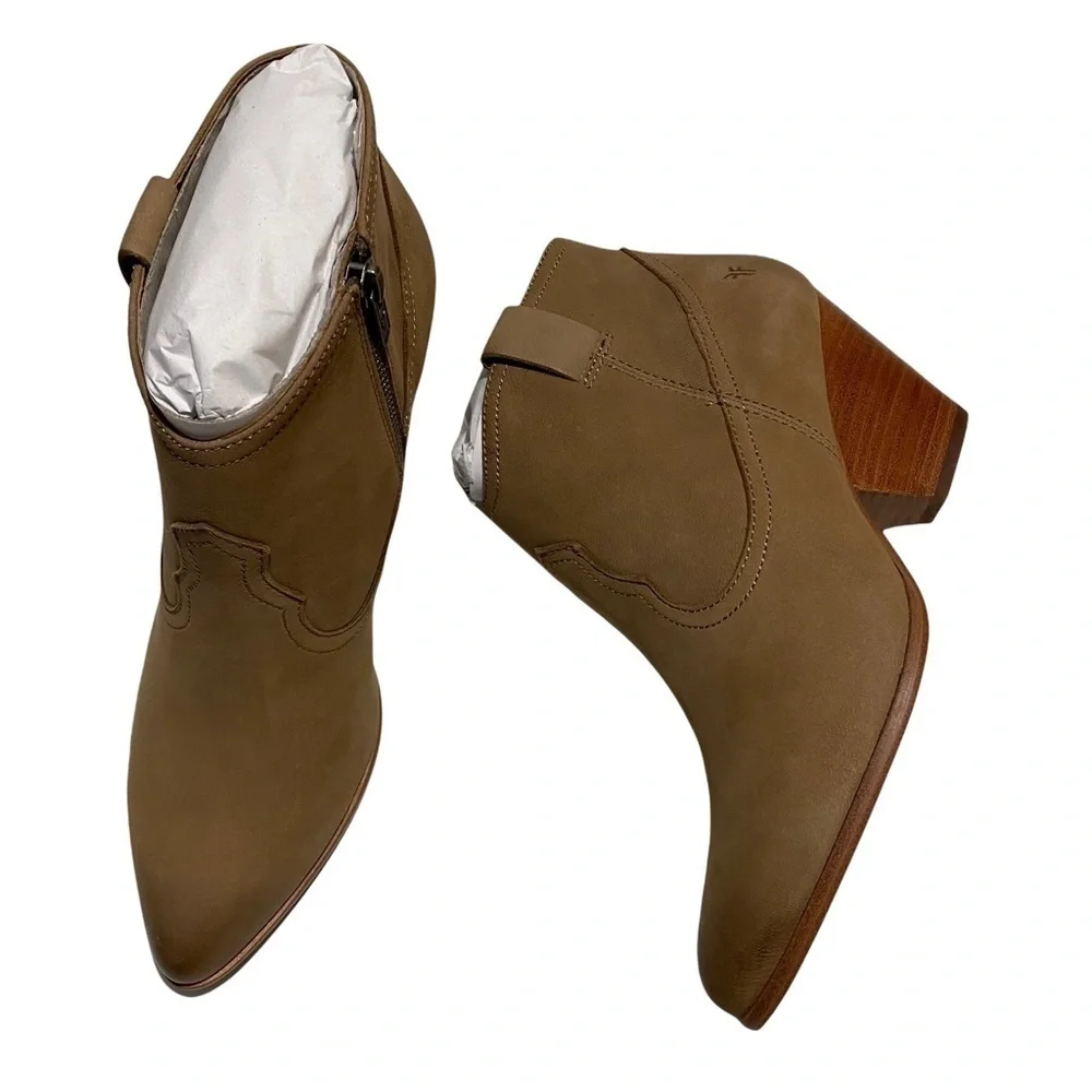 Frye Reina Western Style Bootie Sz 9.5 Ash